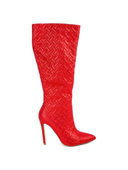 london rag women's red stiletto booties