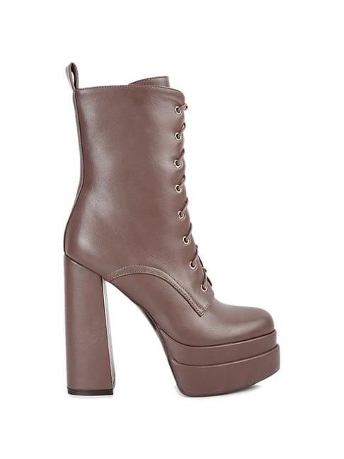 london rag women's taupe derby boots