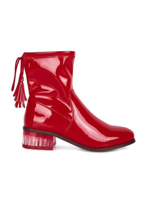 london rag women's red casual boots