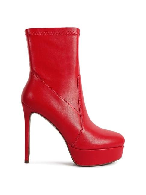 london rag women's red stiletto booties