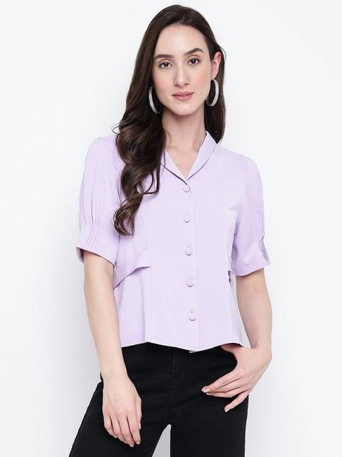 latin quarters light purple casual shirt