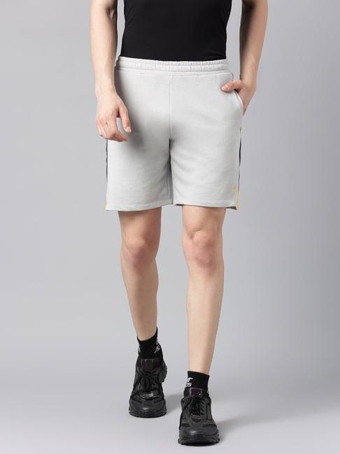 alcis steel grey soft touch slim fit athleisure shorts