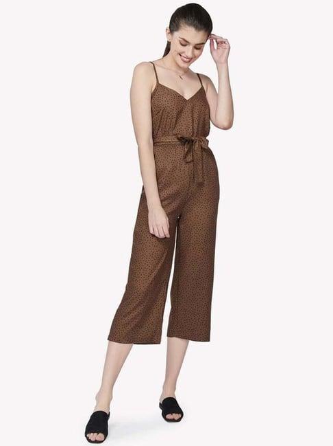 vastrado brown polka dots jumpsuit