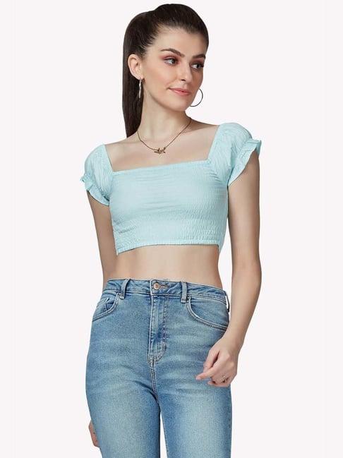 vastrado blue crop top