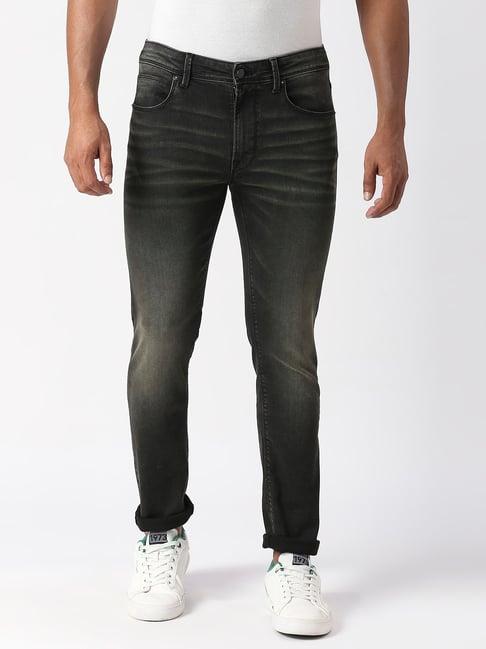 pepe jeans vapour charcoal lightly washed tapered fit jeans