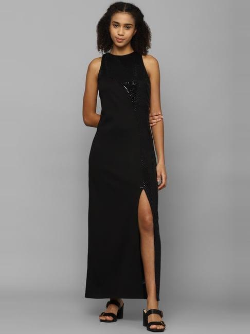 allen solly black maxi dress