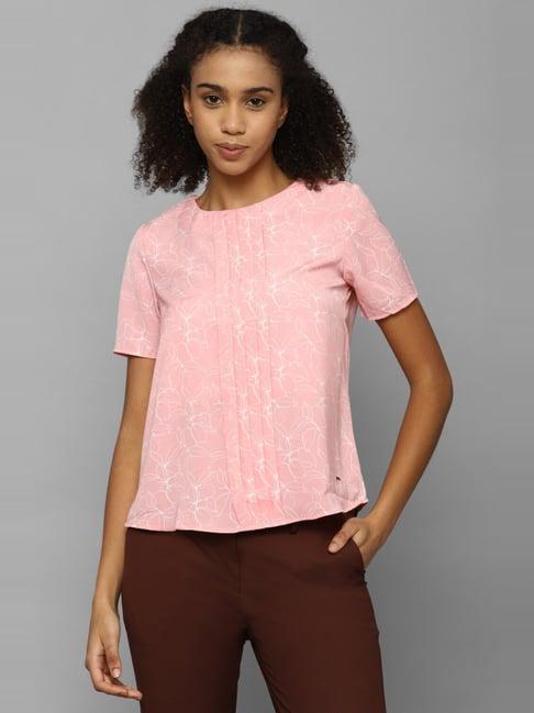 allen solly pink printed top