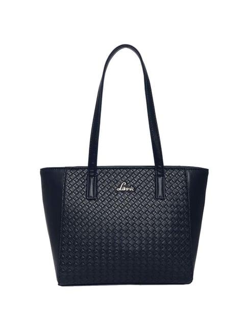 lavie bottega betty navy textured large tote handbag