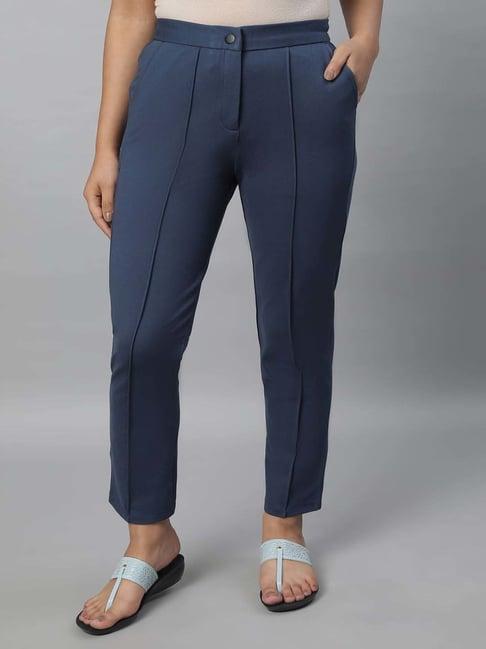 aurelia blue mid rise trousers