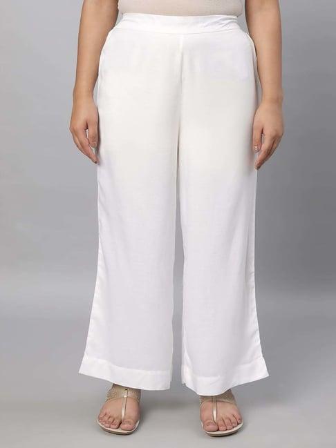 aurelia white regular fit palazzos