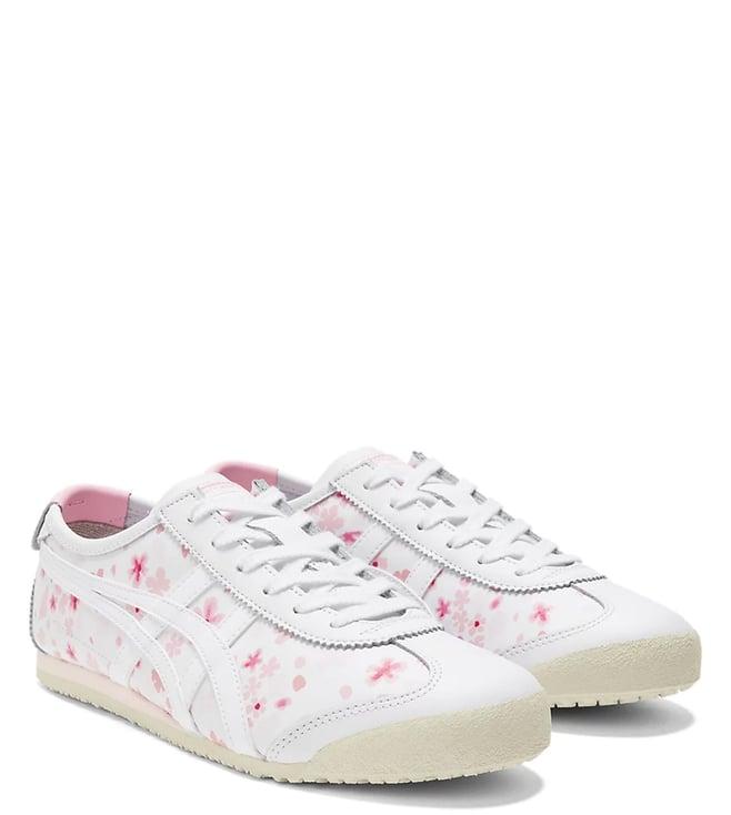 onitsuka tiger unisex mexico 66 floral print white sneakers