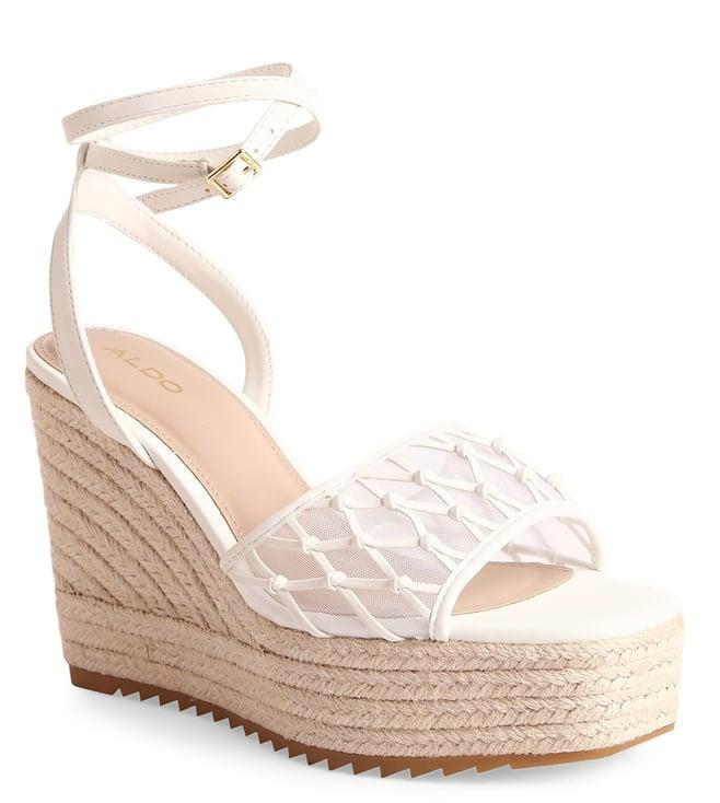 aldo women's dellen100 white espadrille wedges