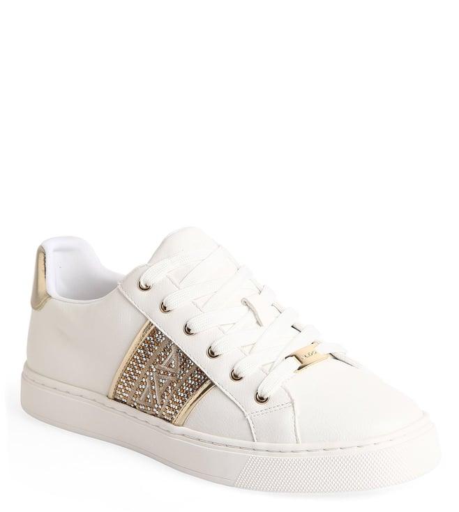 aldo women's palazzi711 embellished gold sneakers