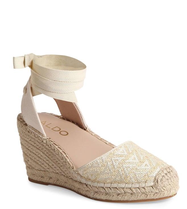 aldo women's efemina271 beige espadrille wedges