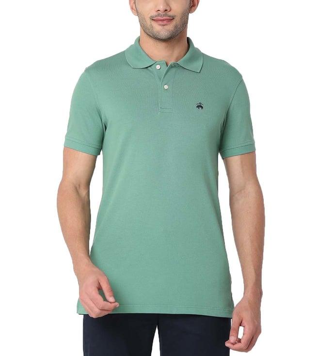 brooks brothers green slim fit polo t-shirt