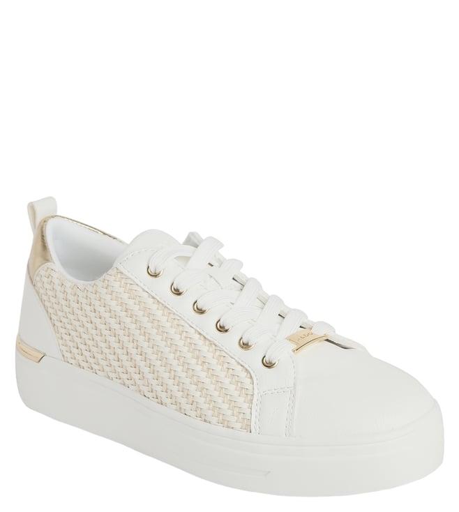 aldo women's meadow271 woven beige sneakers