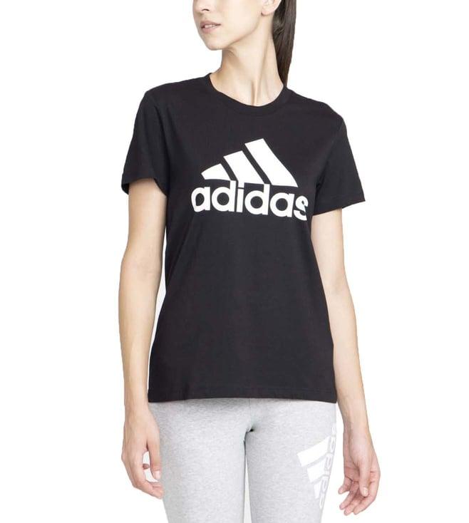 adidas black & white logo regular fit t-shirt