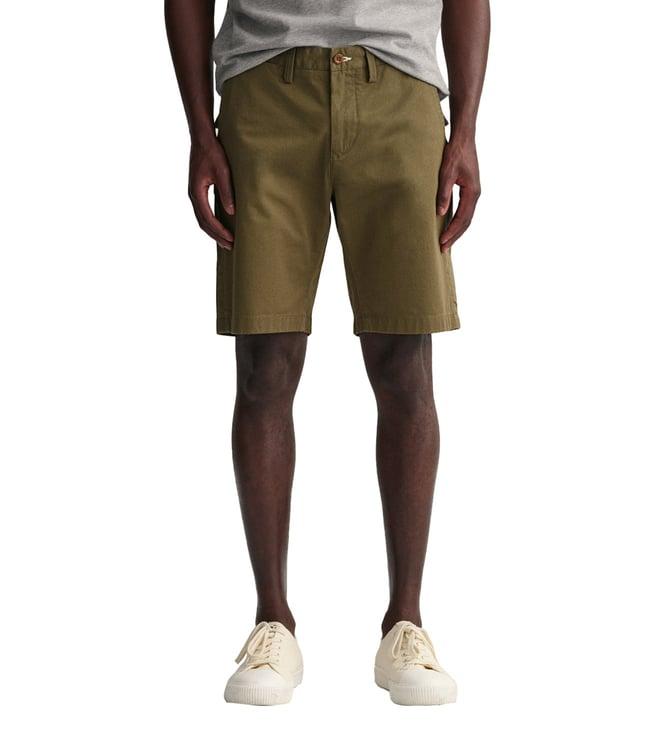 gant green hallden twill slim fit shorts