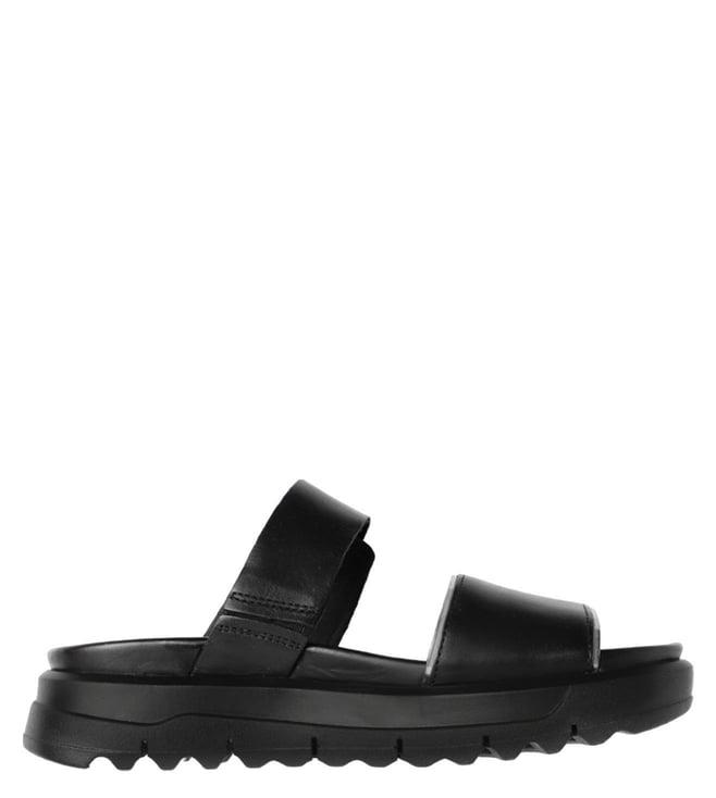 geox women's d xand 2.1s black slide sandals