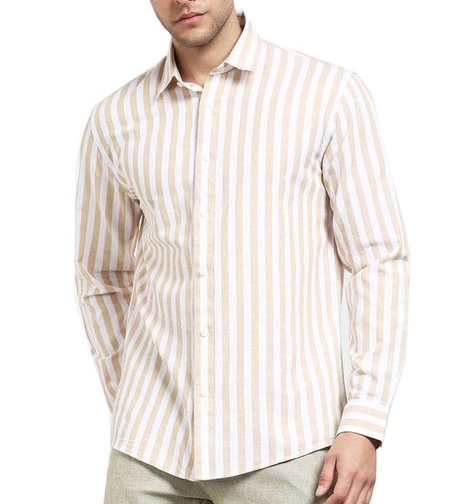 selected homme kelp stripes regular fit shirt