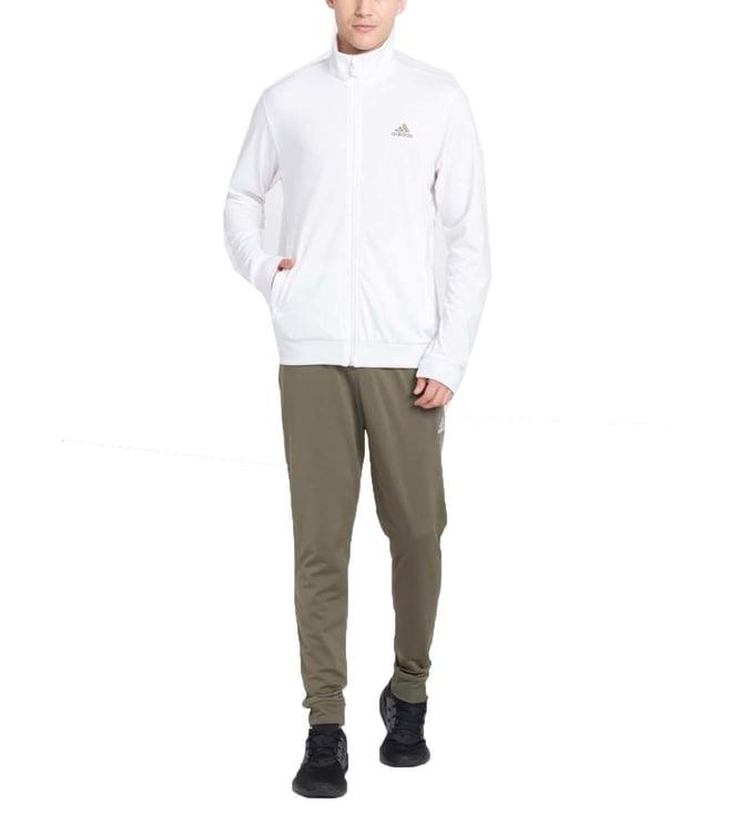 adidas white logo m lin regular fit tracksuits