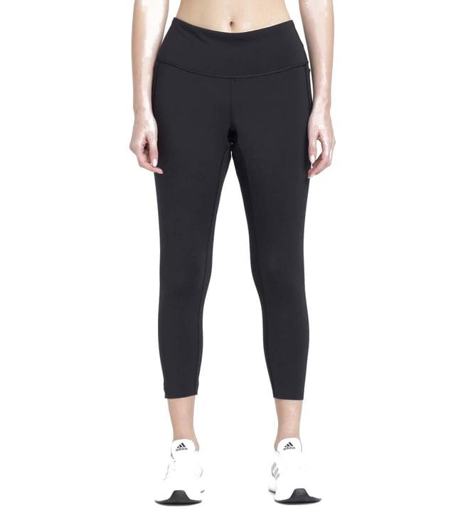 adidas black printed fitted tights