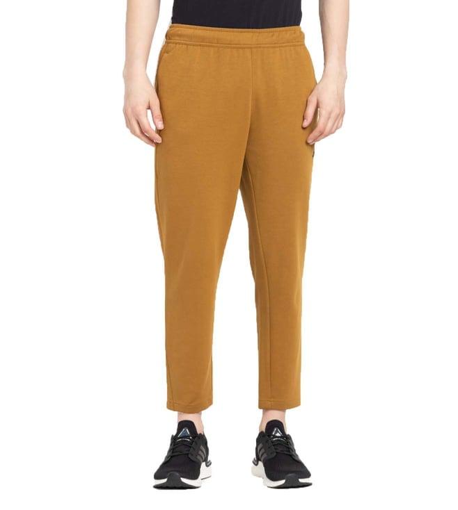 adidas brown logo yoga regular fit trackpants