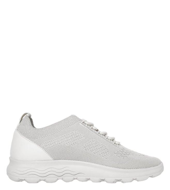 geox women's d spherica off white sneakers