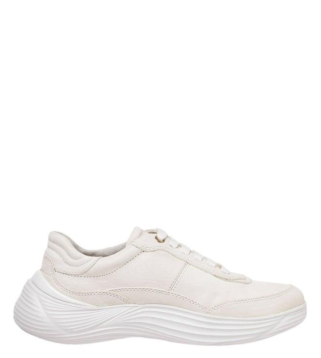 geox women's d fluctis white sneakers