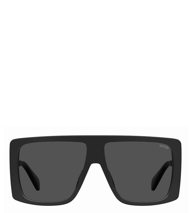 moschino grey 100% uv protected lens black rectangular sunglasses for women-20471180760ir