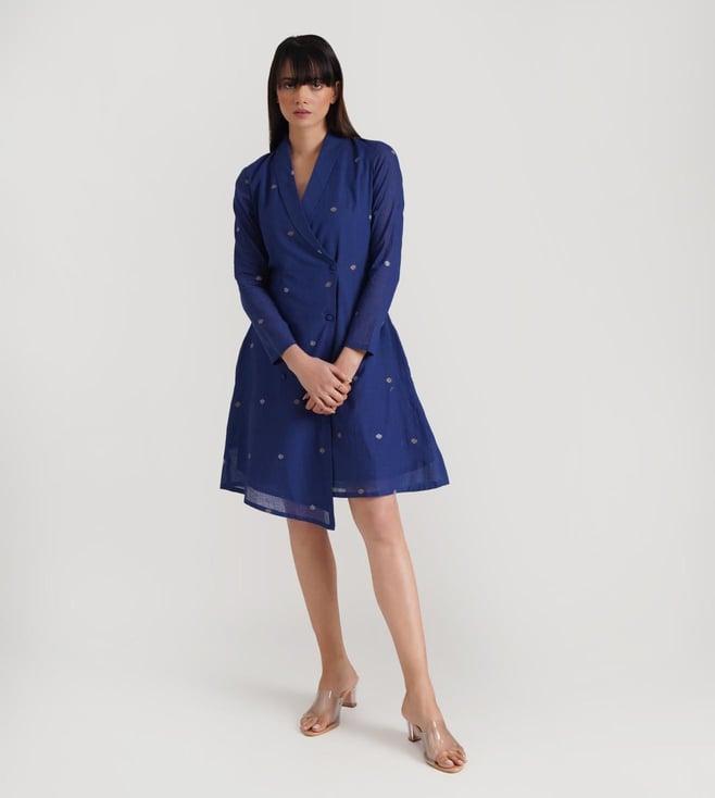 indigo dreams blue vintage weaves victoria dress