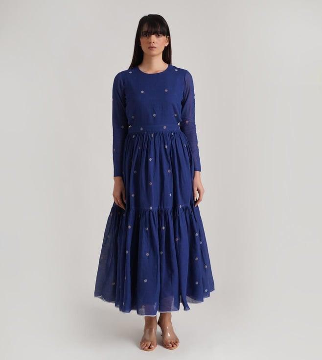 indigo dreams blue vintage weaves bloomingdale dress