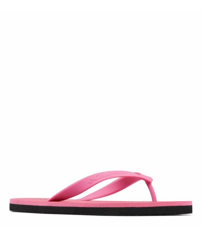 columbia women'sun trek pink flip flops