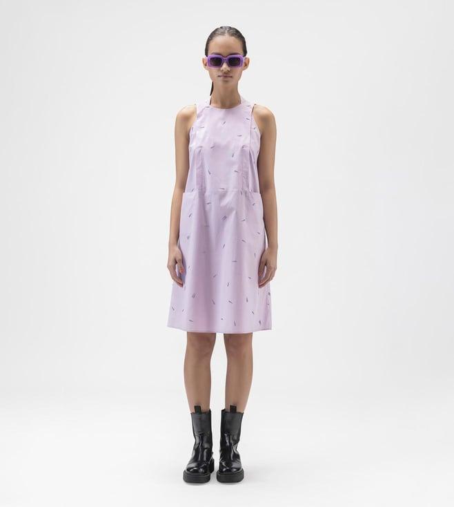 ayurganic lilac genes monogrammed sleeveless dress