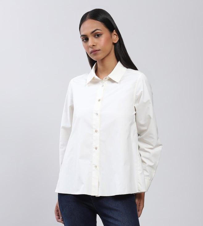 label ritu kumar white shirt with back pleats