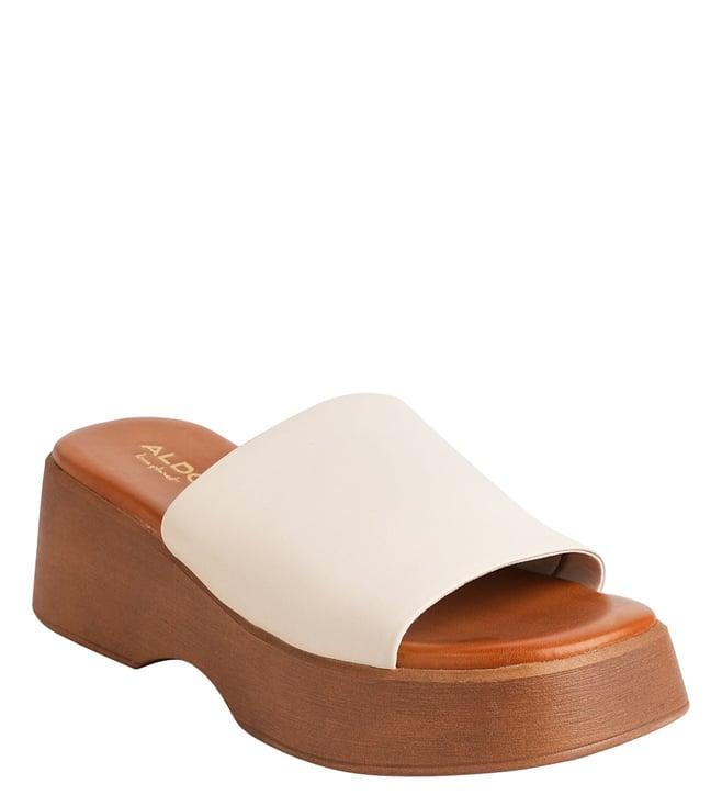 aldo women's yassu110 white slide wedges