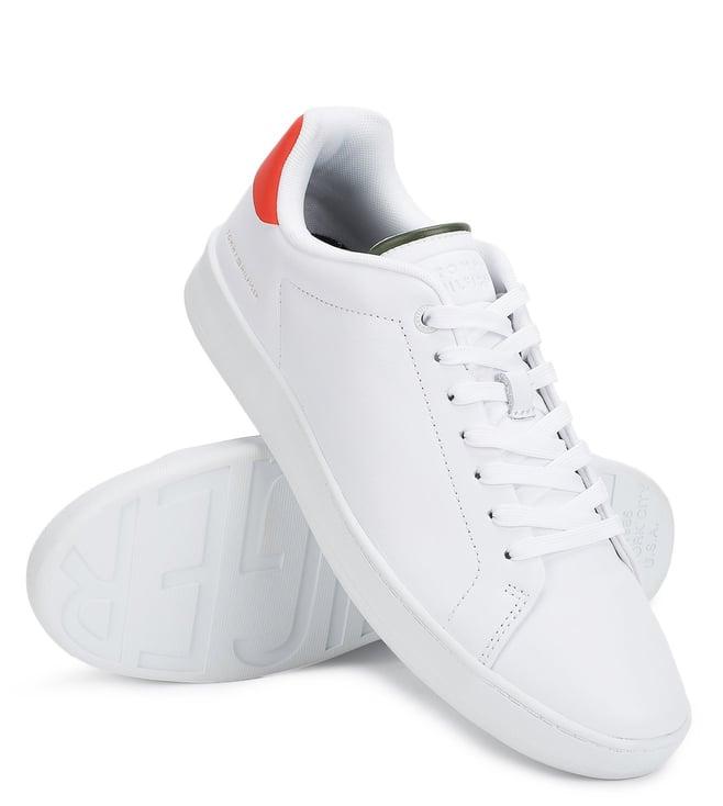 tommy hilfiger men's deep orange sneakers