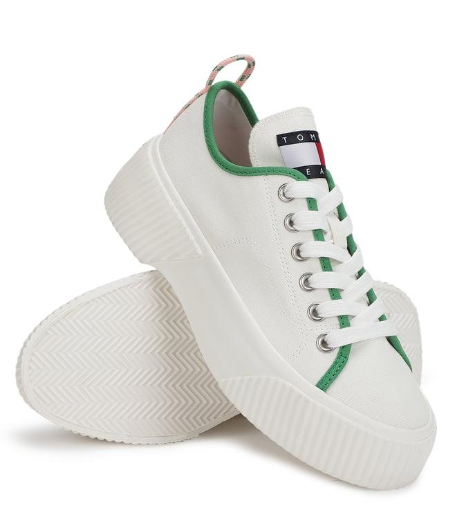 tommy hilfiger women's ecru sneakers