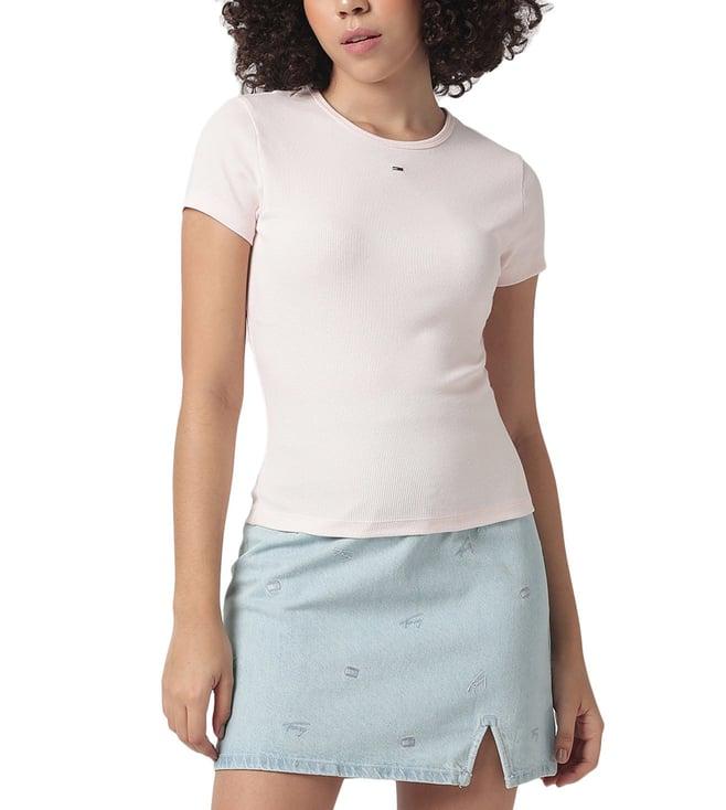 tommy hilfiger faint pink slim fit t-shirt