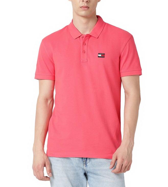 tommy hilfiger laser pink classic fit polo t-shirt