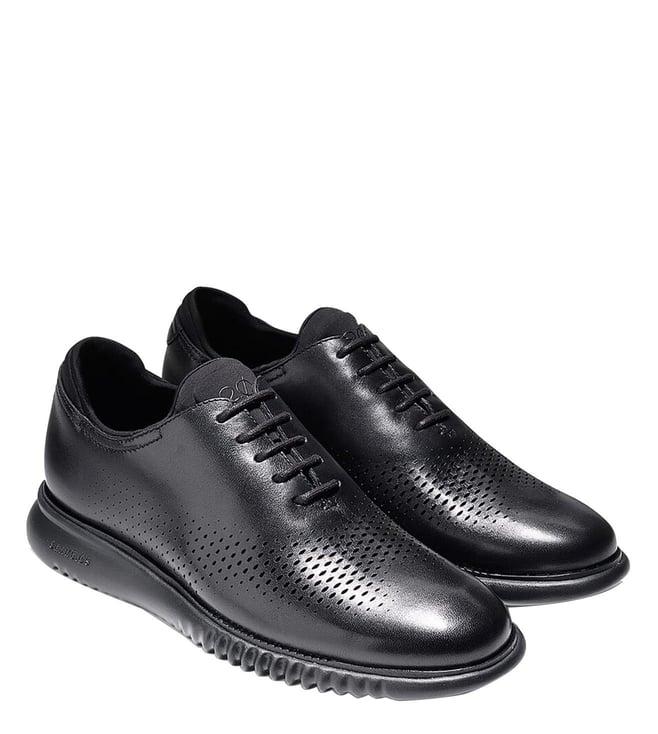 cole haan men's 2.zerogrand laser wingtip black oxford shoes