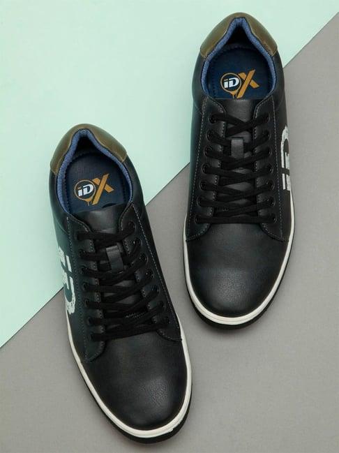 id men's charcoal black casual sneakers