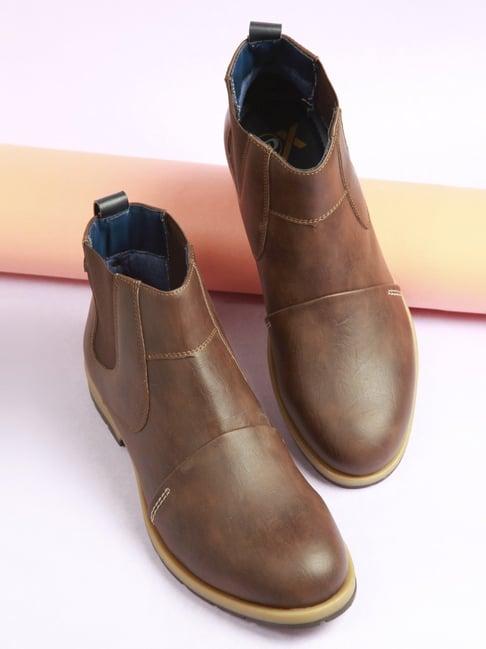 id men's mocha chelsea boots