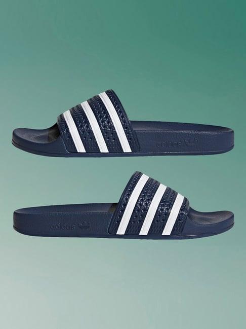 adidas originals men's blue slides