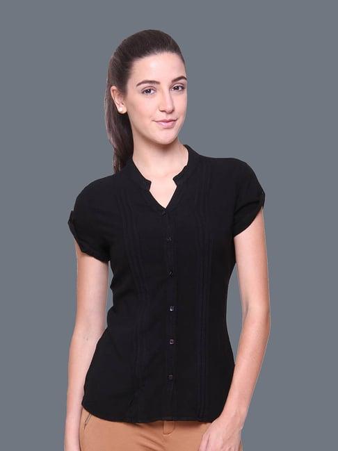 identiti black regular fit shirt