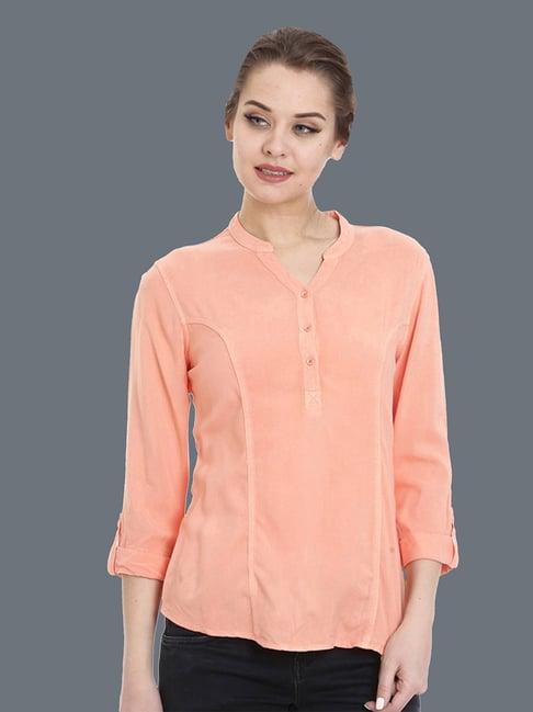 identiti peach a-line top