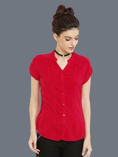 identiti red regular fit shirt