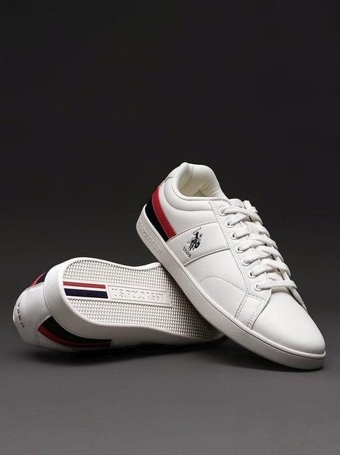 u.s. polo assn. men's salvin 2.0 off white casual sneakers