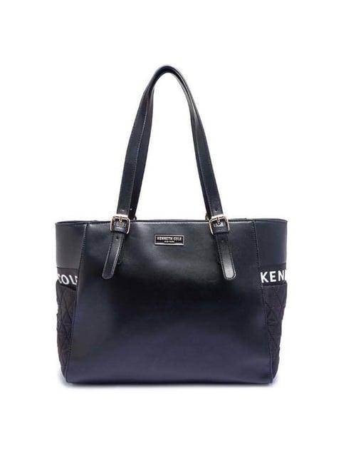 kenneth cole black large tote handbag