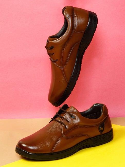 id men's regular tan derby shoes